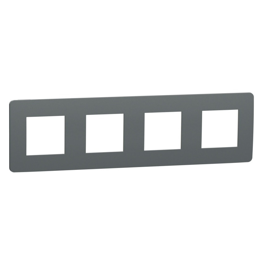 Schneider NOVÁ UNICA NU280821 rámeček čtyřnásobný DARK GREY/BÍLÁ