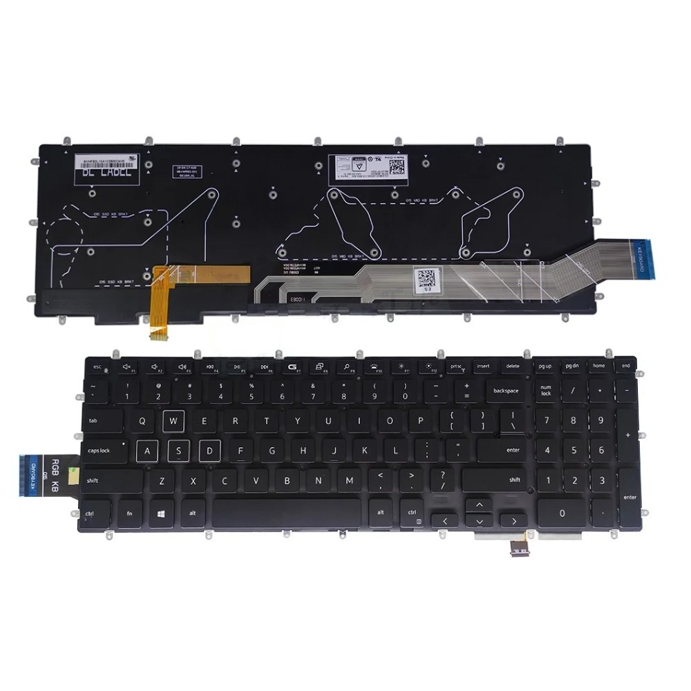 česká klávesnice pro notebook Dell Gaming G7 7590 7588 7790, G7 15 7588 G5 5590 G3 3590 černá CZ/SK - RGB podsvit