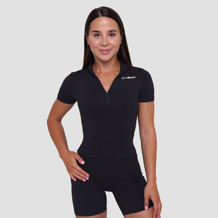 Dámské triko Cropped Ignite Black XL - GymBeam