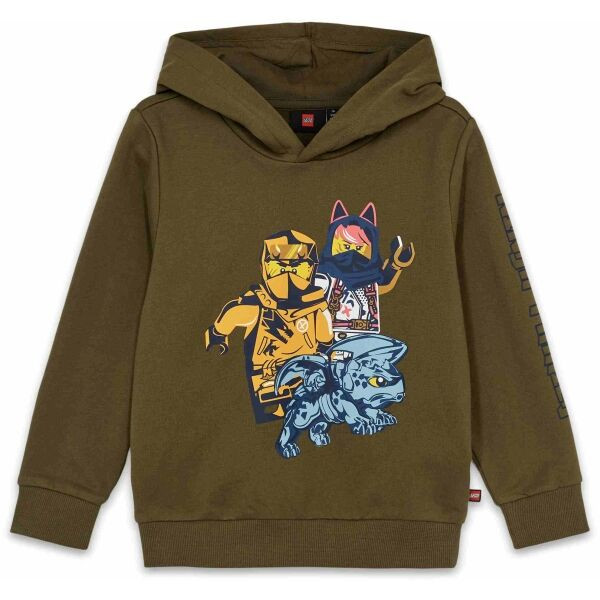 LEGO® kidswear LWSCOUT 701 Chlapecká mikina, khaki, velikost