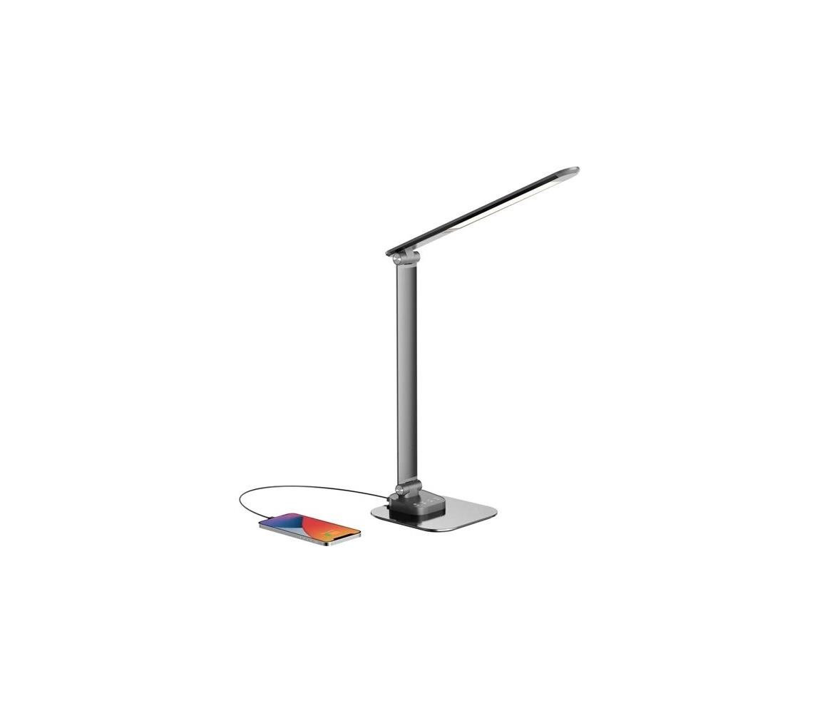 Geti LED Stmívatelná stolní lampa s USB LED/7,5W/230V 3000K/4000K/5500K antracit