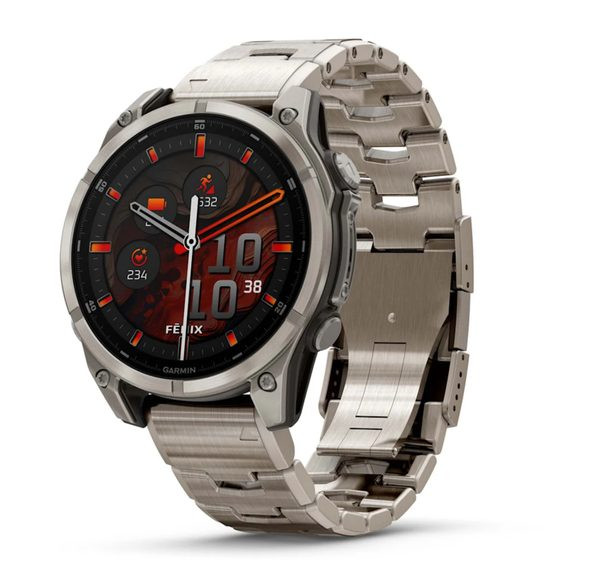 Fenix® 8 – 47 mm, AMOLED Sapphire, Titanium, Odvětrávaný titanový náramek 010-02904-40