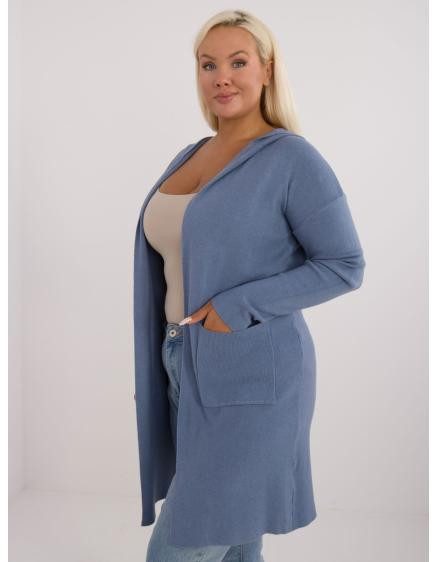 Dámský kardigan plus size modrý