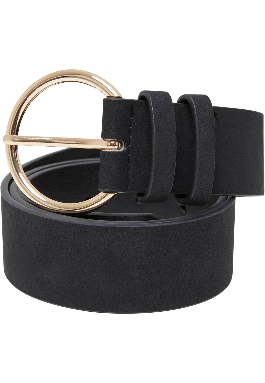 Basic Suede PU Belt - black L/XL