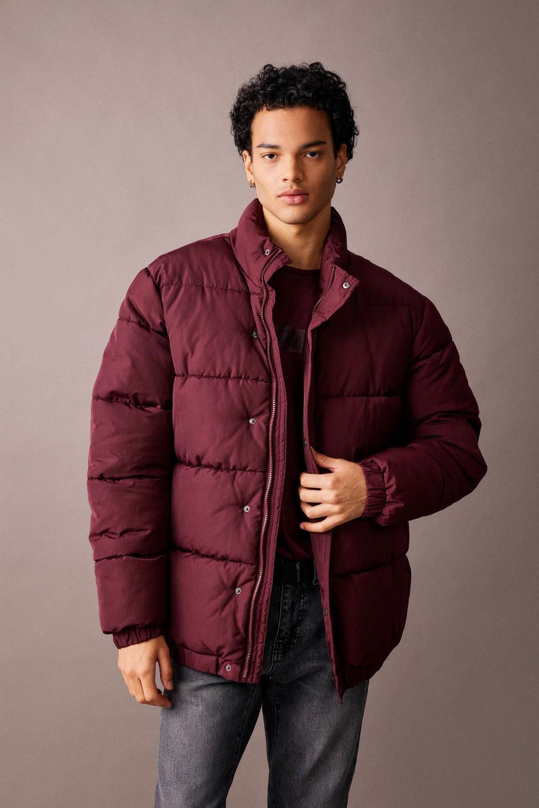 DEFACTO Regular Fit Stand Collar Puffer Coat