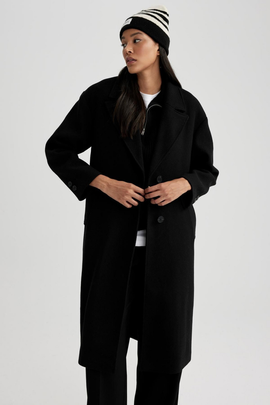 DEFACTO Relax Fit Long Cuff Coat