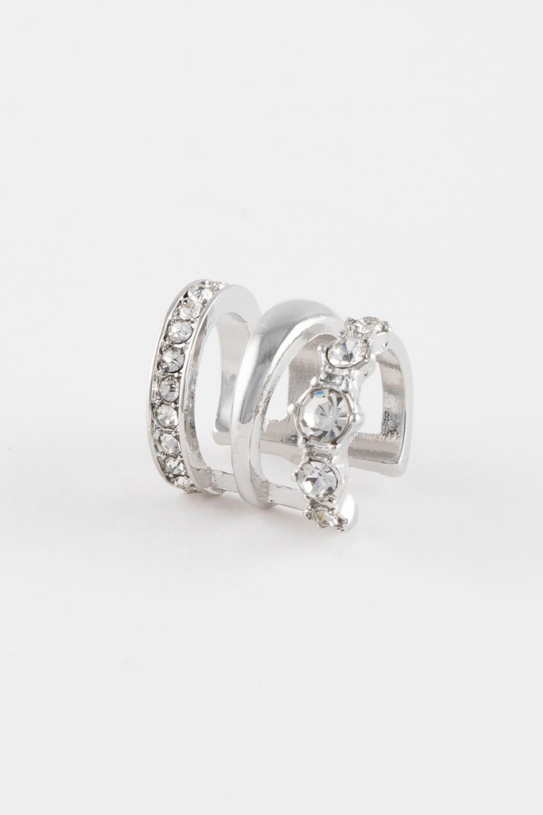 DEFACTO Women's 3-Piece Silver Cartilage Earrings