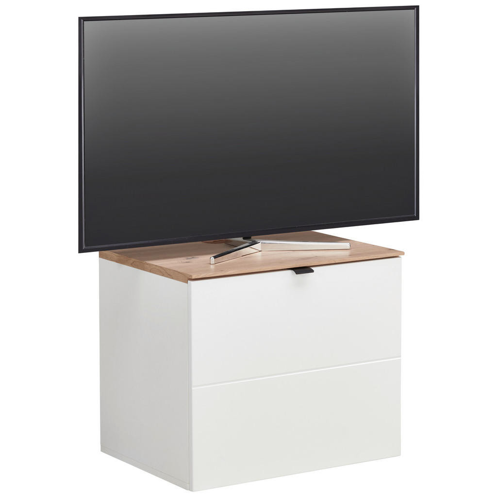 Hom`in KOMODA POD TELEVIZI, bílá, dub artisan, 60/62/44 cm