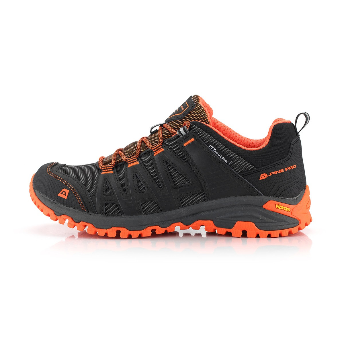 Outdoorová obuv s membránou ptx alpine pro karbe černá/oranžová 41