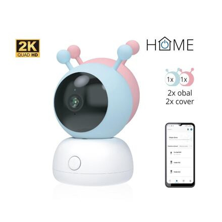 iGET HOME Camera CS2 Baby - WiFi 2K IP kamera a chůvička, noční vidění, audio, 2x obal, teplota 75020825