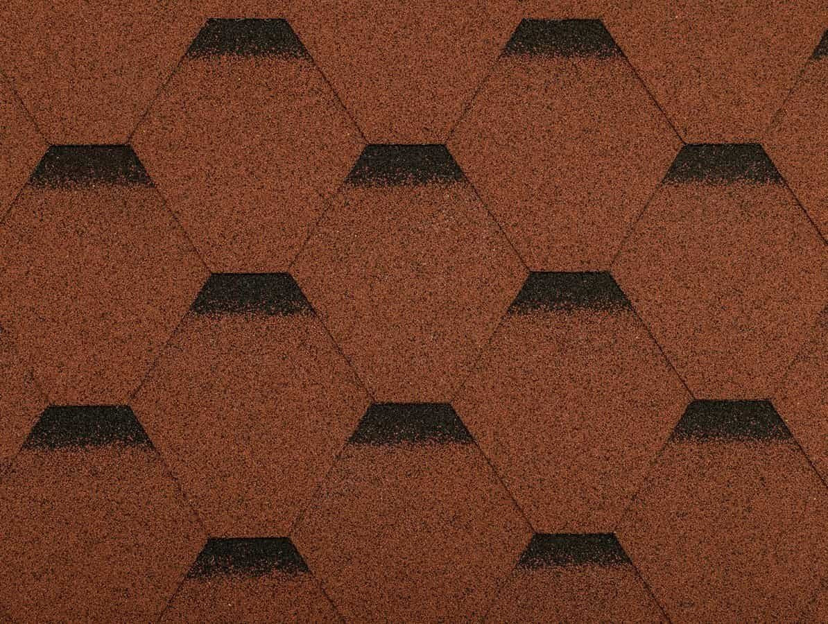 Gutta Asfaltový šindel Guttatec Hexagonal červený, 3 m2/bal