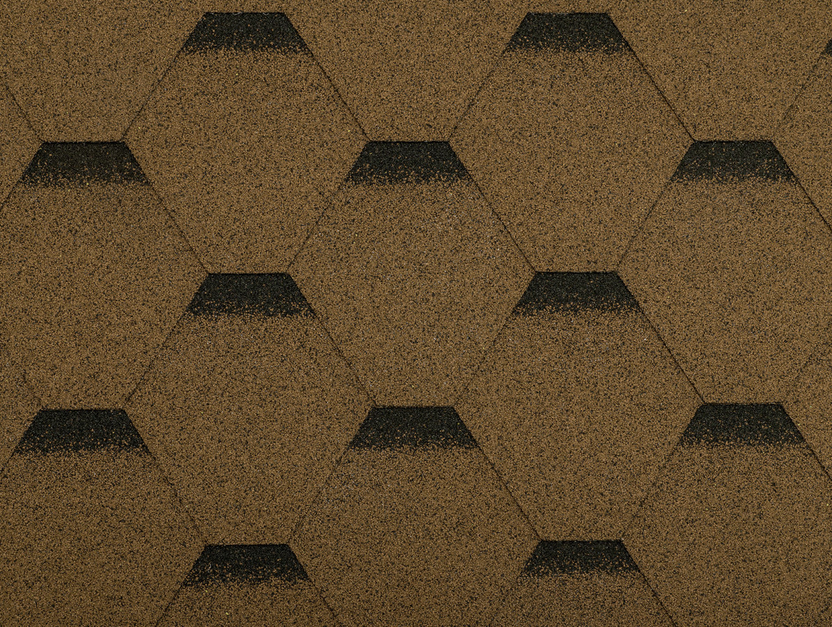 Gutta Asfaltový šindel Guttatec Hexagonal hnědý, 3 m2/bal