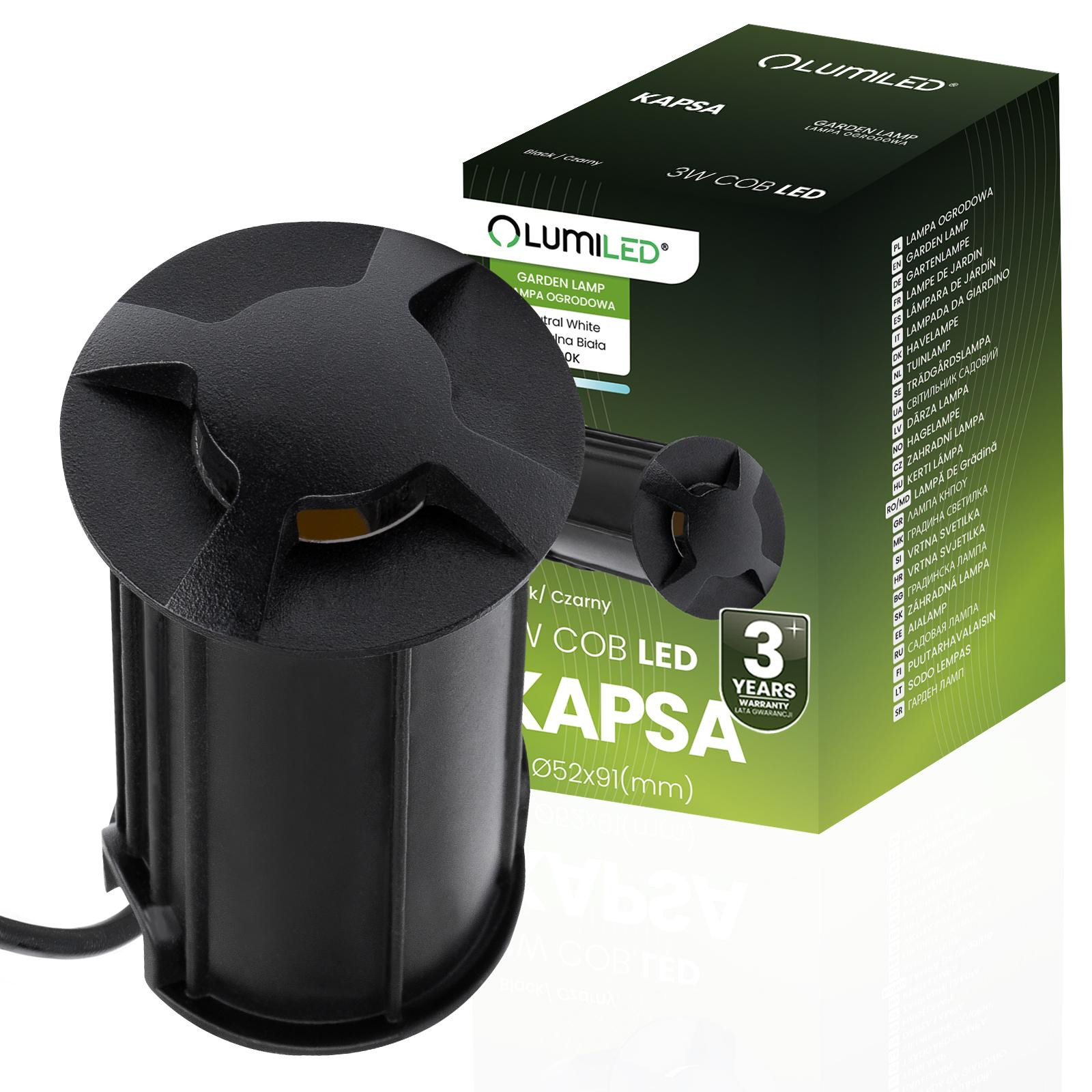 Svítidlo zahradní Najazdowa Do gruntowa Schodowa 4x 3W LED IP44 KAPSA LUMILED