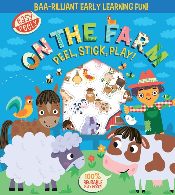 Easy Peely On the Farm - Peel, Stick, Play! (Hall Holly)(Board book)