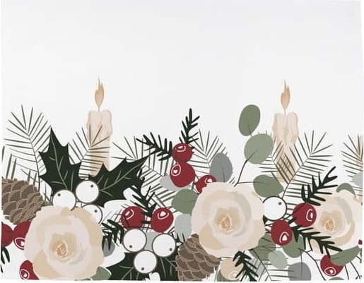 Sada 2 bavlněných vánočních ubrousků Butter Kings Fir Branches, 45 x 35 cm