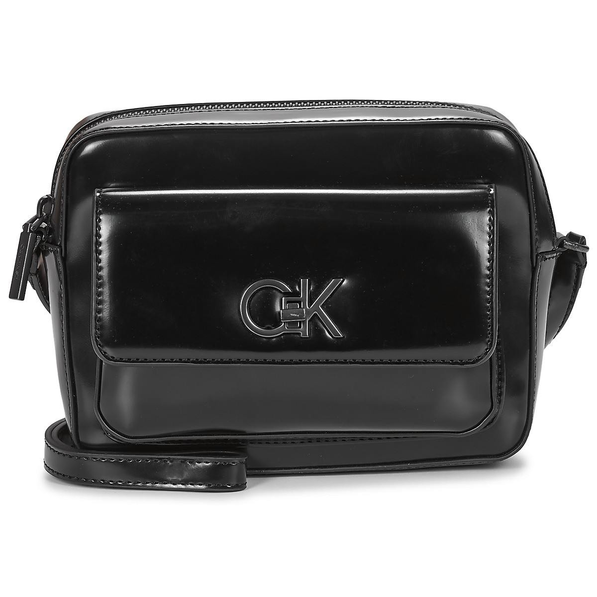 Calvin Klein Jeans  RE-LOCK CAMERA BAG_SHINY  Černá