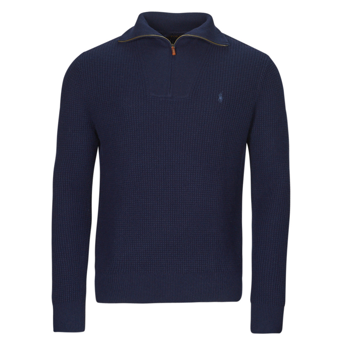 Polo Ralph Lauren  PULL 1/2 ZIP EN LAINE MELANGE  Tmavě modrá