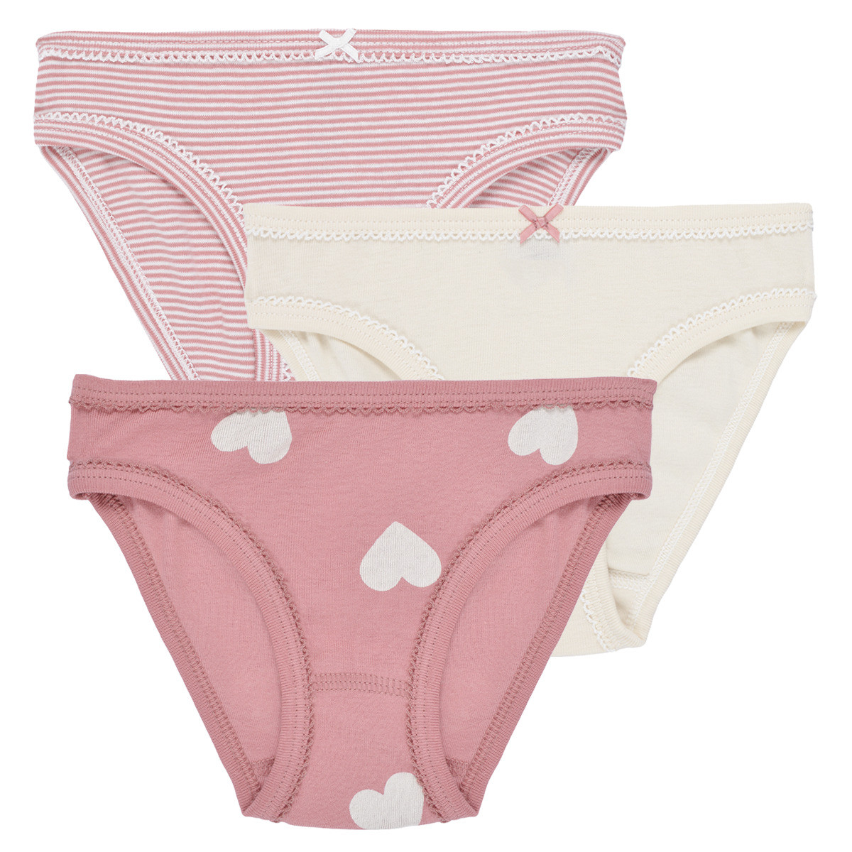 Petit Bateau  LOT CULOTTE X3  Růžová