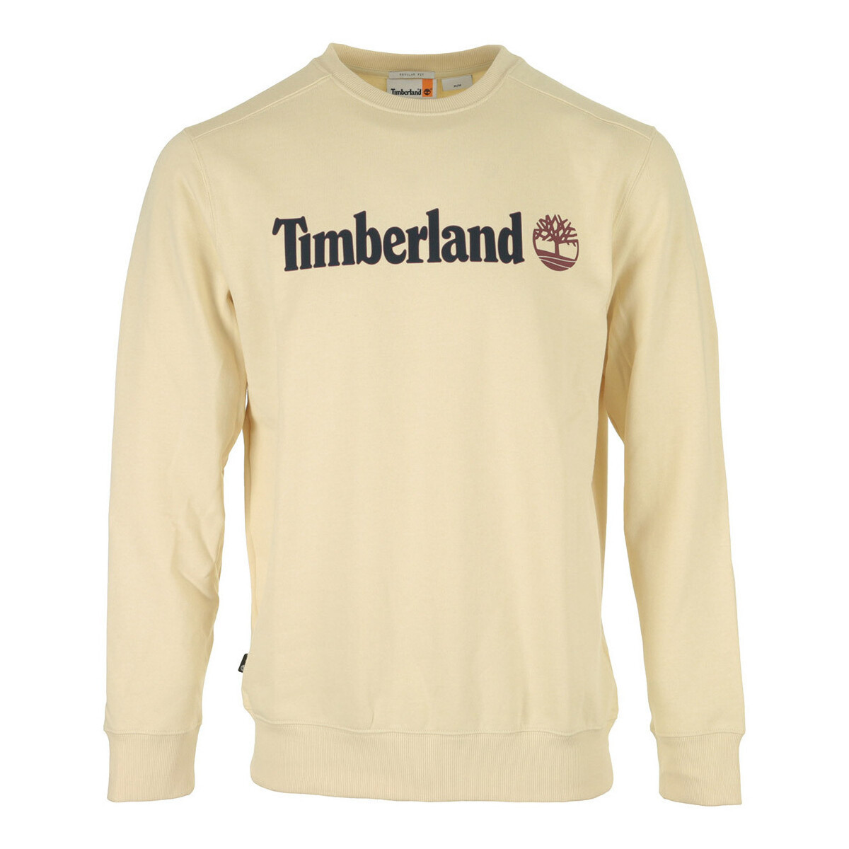 Timberland  Linear Logo Crew Neck S  Béžová