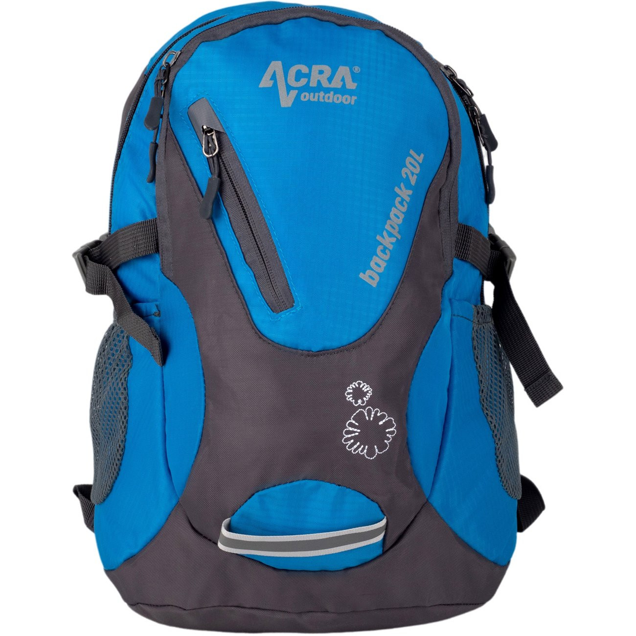 Batoh turistický Acra Backpack 20 l - modrý-šedý