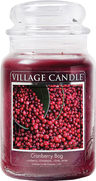 Village Candle Vonná svíčka ve skle Božské brusinky (Cranberry Bog) 602 g