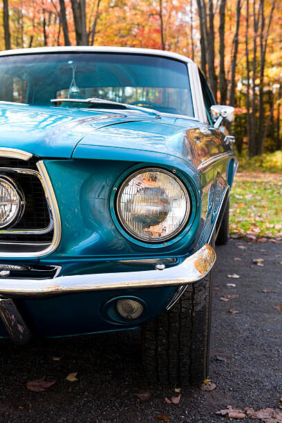 MathieuViennet Ilustrace Old Blue Car Close-Up, MathieuViennet, 26.7 × 40 cm