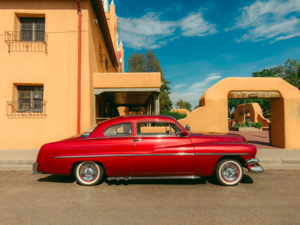 Marcia Straub Ilustrace Classic Red Mercury Car in Old, Marcia Straub, 40 × 30 cm