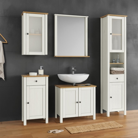 Závěsná skříňka bílá buk PORTO Idea