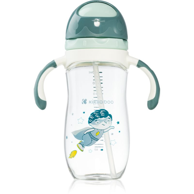 Kikkaboo Sippy Cup with Straw hrnek s brčkem 12 m+ Superboy 300 ml