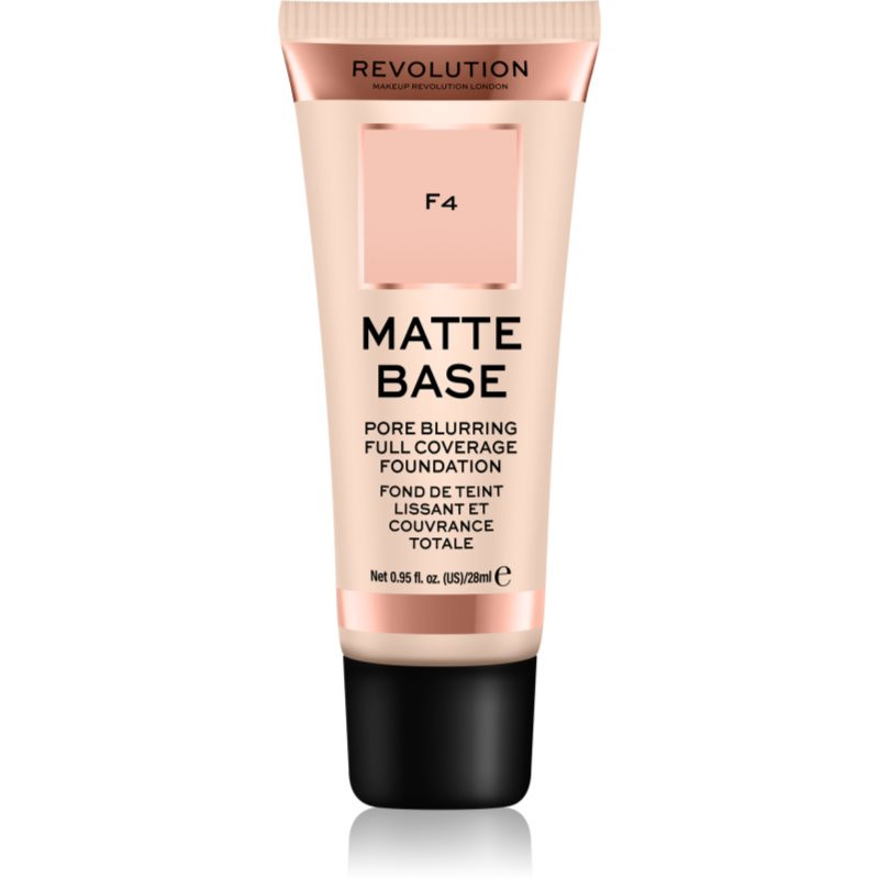 Makeup Revolution Matte Base krycí make-up odstín F4 28 ml