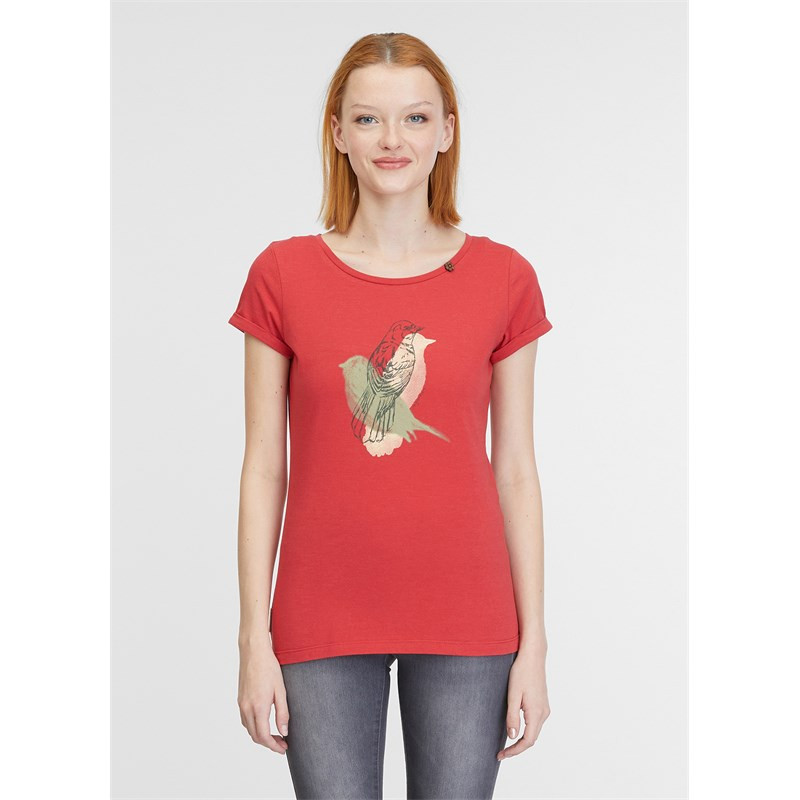 triko RAGWEAR - Fllorah Print Gots Red (4000)