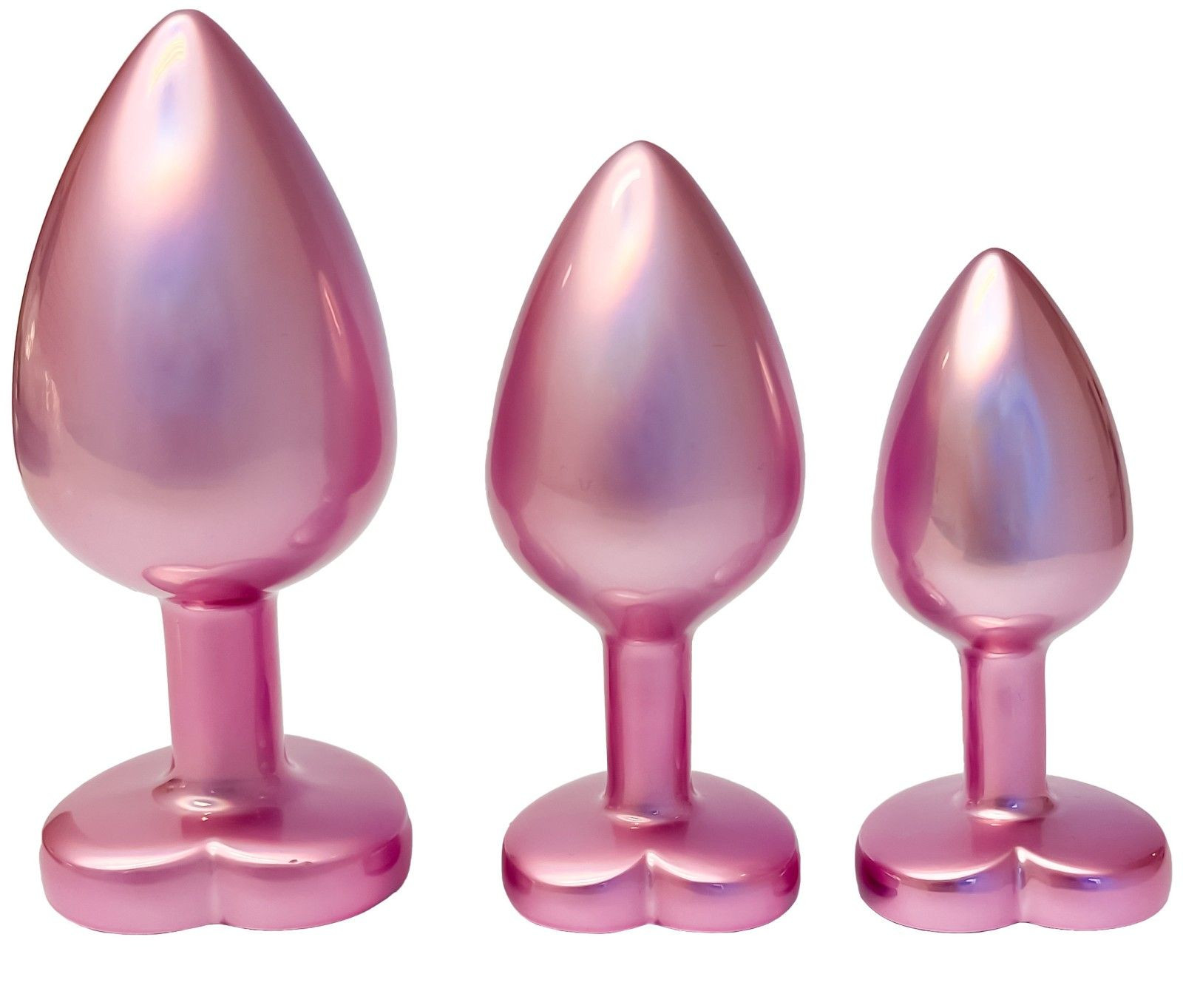 Dream Toys Sada análních kolíků se srdíčkem Pearl Pink Plug Set - Dream Toys