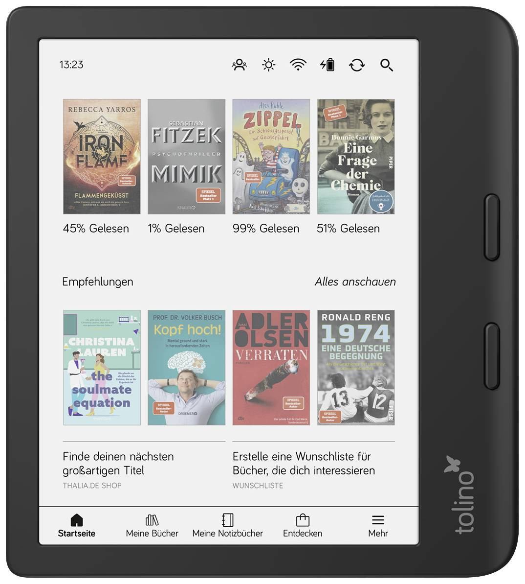 Tolino vision color Čtečka e-knih 17.8 cm (7 palec) černá