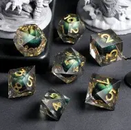 Dice Habit Sharp Edge Dice Set Dragon Eye Green (7)
