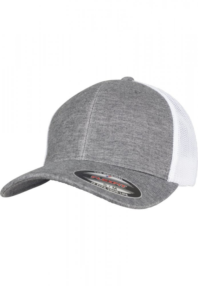 Retro Trucker Melange Cap - grey/white mesh S/M