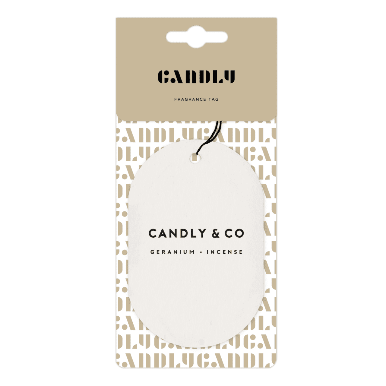 Candly&Co Scented Car/Room Tag No.1 Geranium, Incense Vůně Do Auta 1 kus