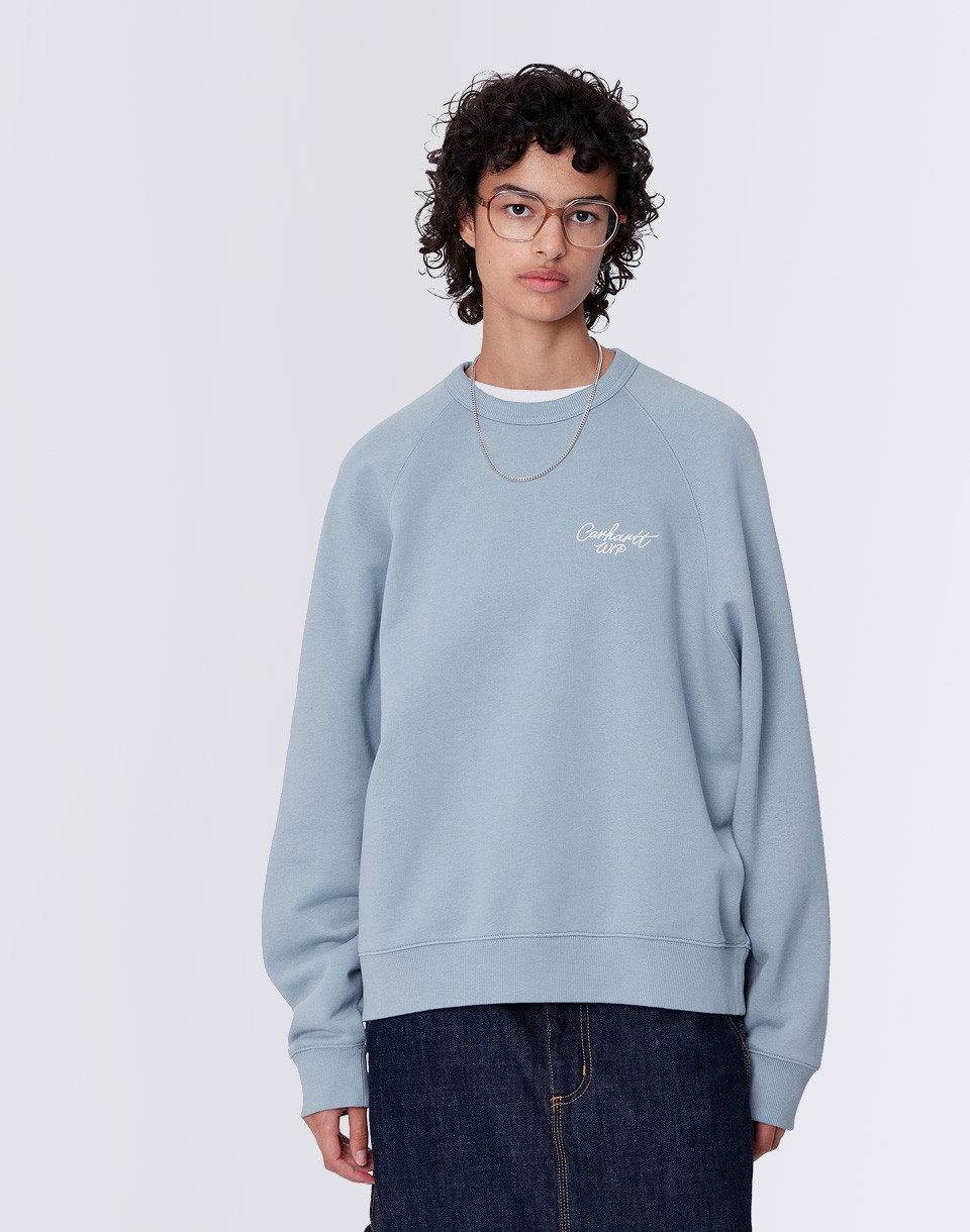 Carhartt WIP W' Signature Sweat Dusty Ice / White XS