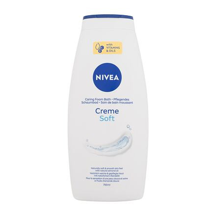 Nivea Creme Soft Caring Foam Bath jemná pěna do koupele s mandlovým olejem 750 ml pro ženy