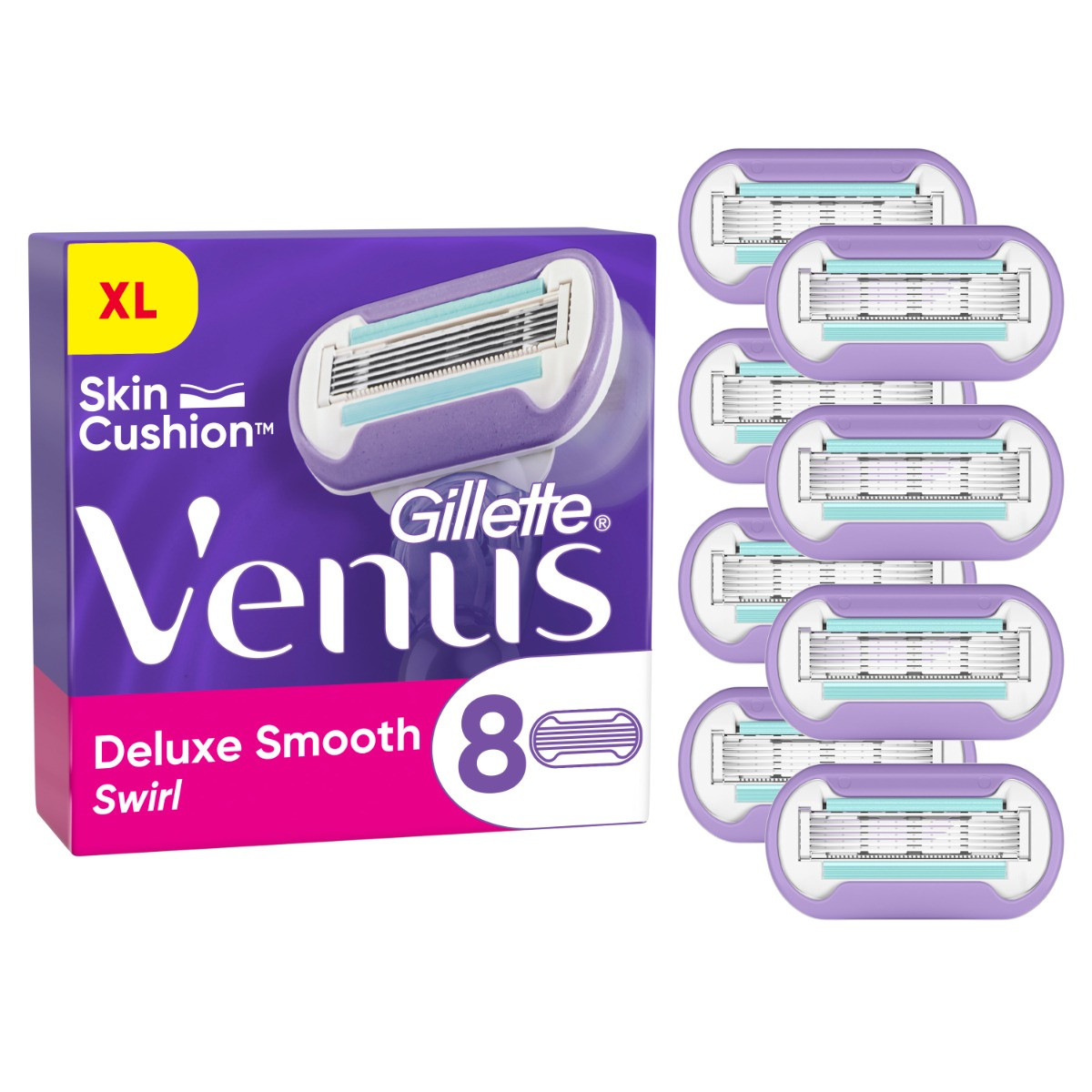 Gillette Venus Swirl Extra Smooth náhradní hlavice 8 ks