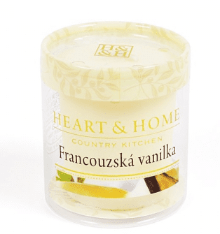 Svíčka Heart & Home bez obalu - Francouzská vanilka (52 g)