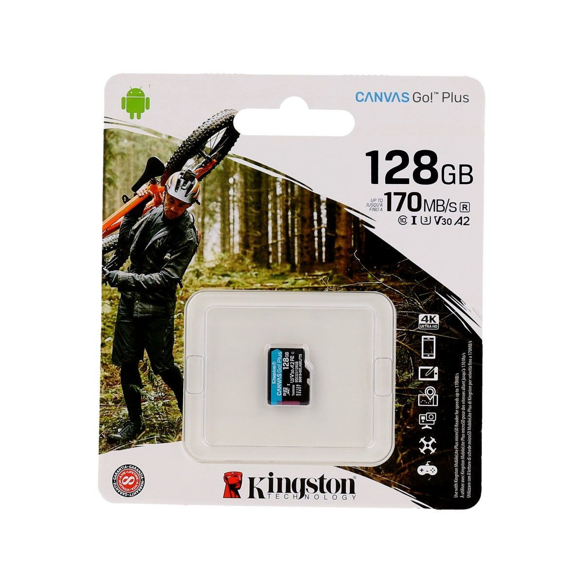 Paměťová karta Kingston 128GB Class 10 SDXC Canvas Go Plus bez adaptéru 61750