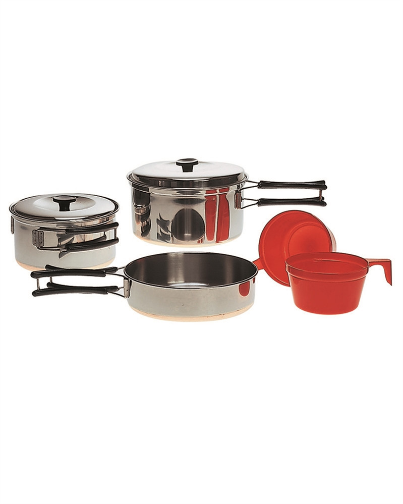 Jídelní set Mil-Tec Steel pro 2 osoby - stříbrný