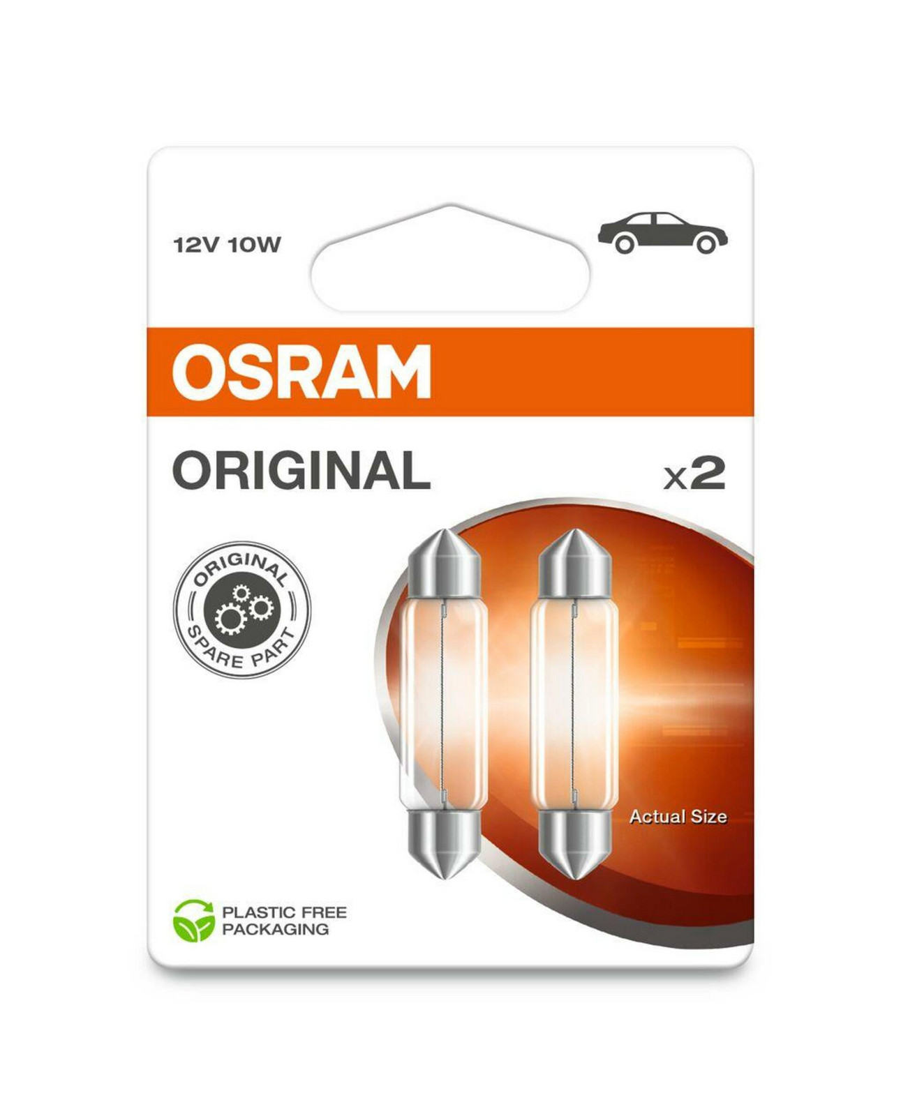 OSRAM 10W 12V SV8,5 43mm 2ks blistr 6411-2BL