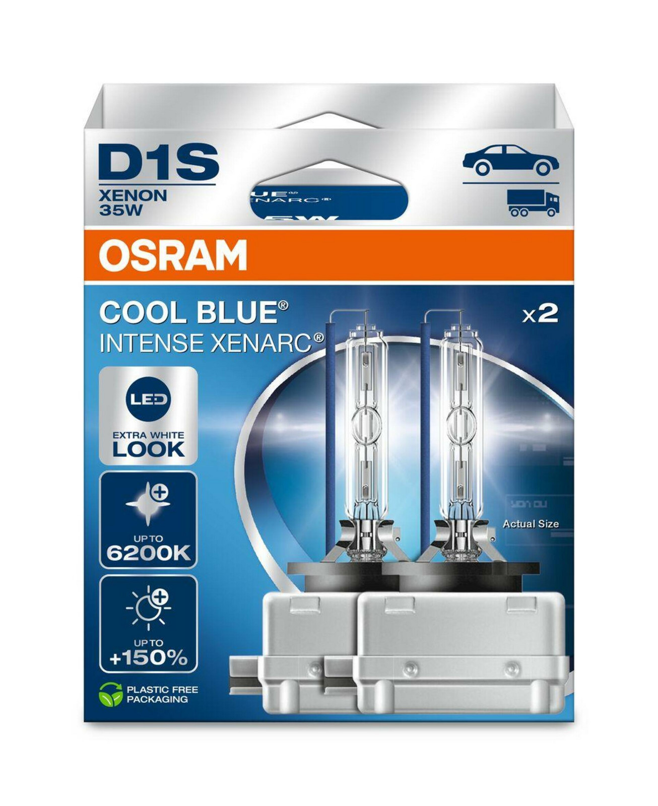 OSRAM D1S 35W PK32d-2 XENARC COOL BLUE INTENSE NextGen. 6200K +150% 2ks 66140CBN-2HB