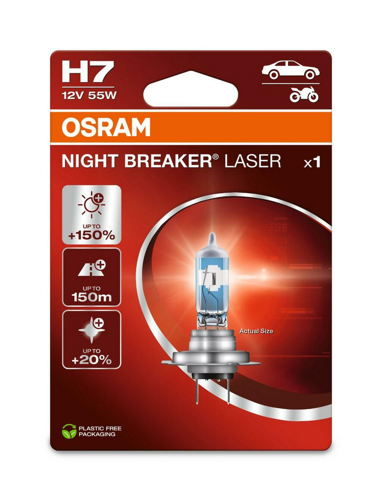 OSRAM H7 12V 55W PX26d NIGHT BREAKER LASER +150% více světla blistr 64210NL-1BL