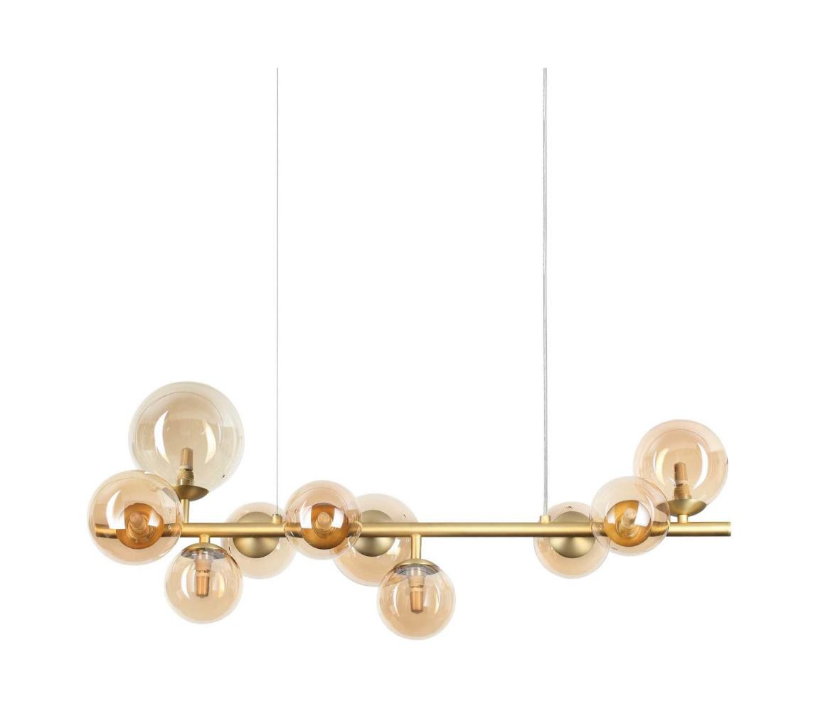 Ideal Lux Ideal Lux - LED Lustr na lanku PERLAGE 10xG9/3W/230V 81 cm zlatá/kouřová