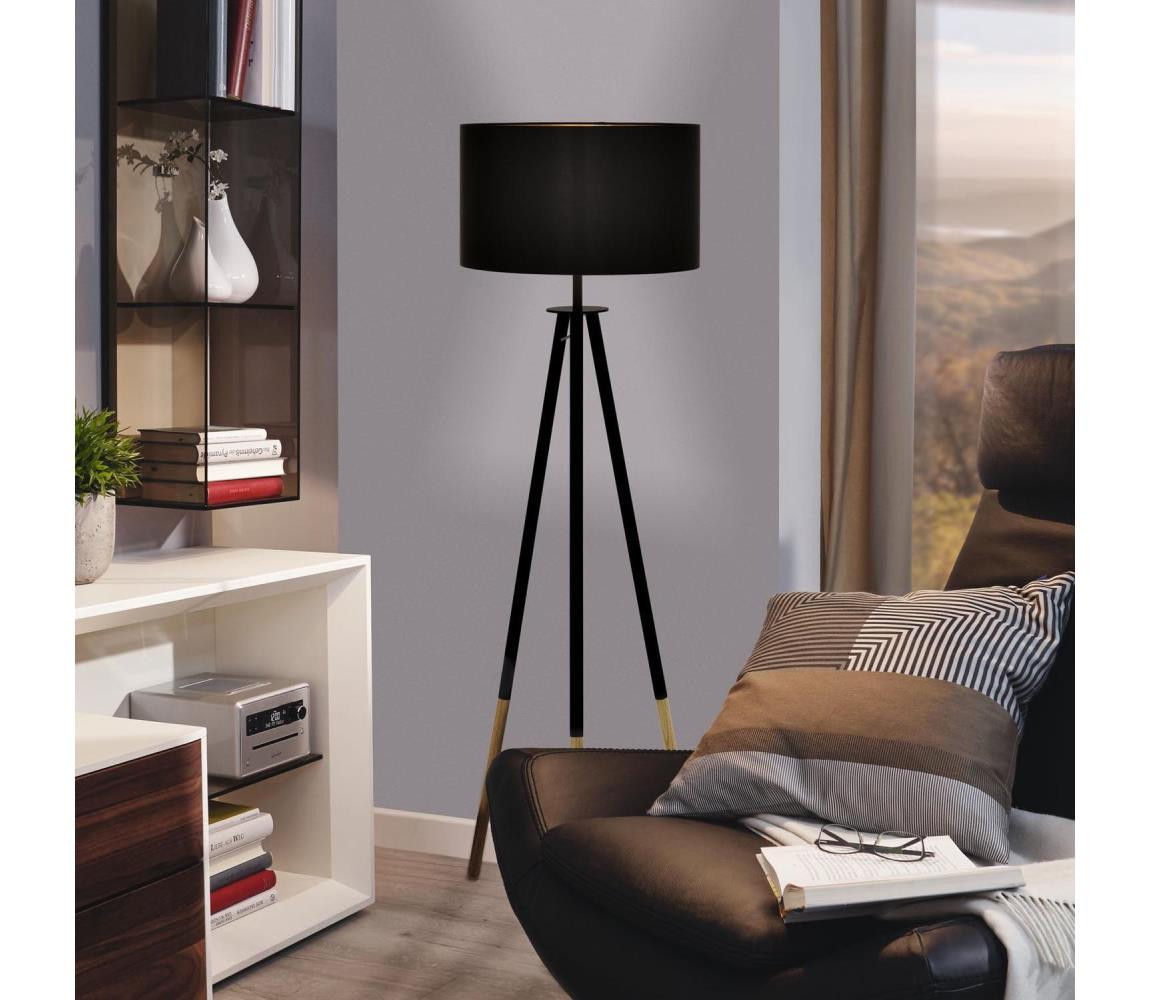 Eglo Eglo 44098 - Stojací lampa BIDFORD 1xE27/60W/230V - FSC certifikováno