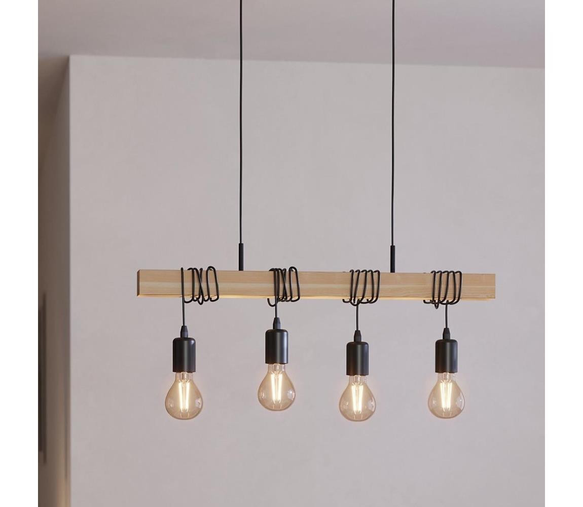 Eglo Eglo 43512 - Lustr na lanku TOWNSHEND 4xE27/60W/230V - FSC certifikováno