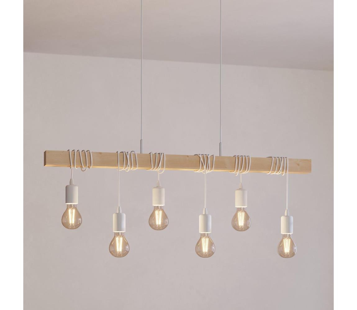 Eglo Eglo 43705 - Lustr na lanku TOWNSHEND 6xE27/60W/230V - FSC certifikováno