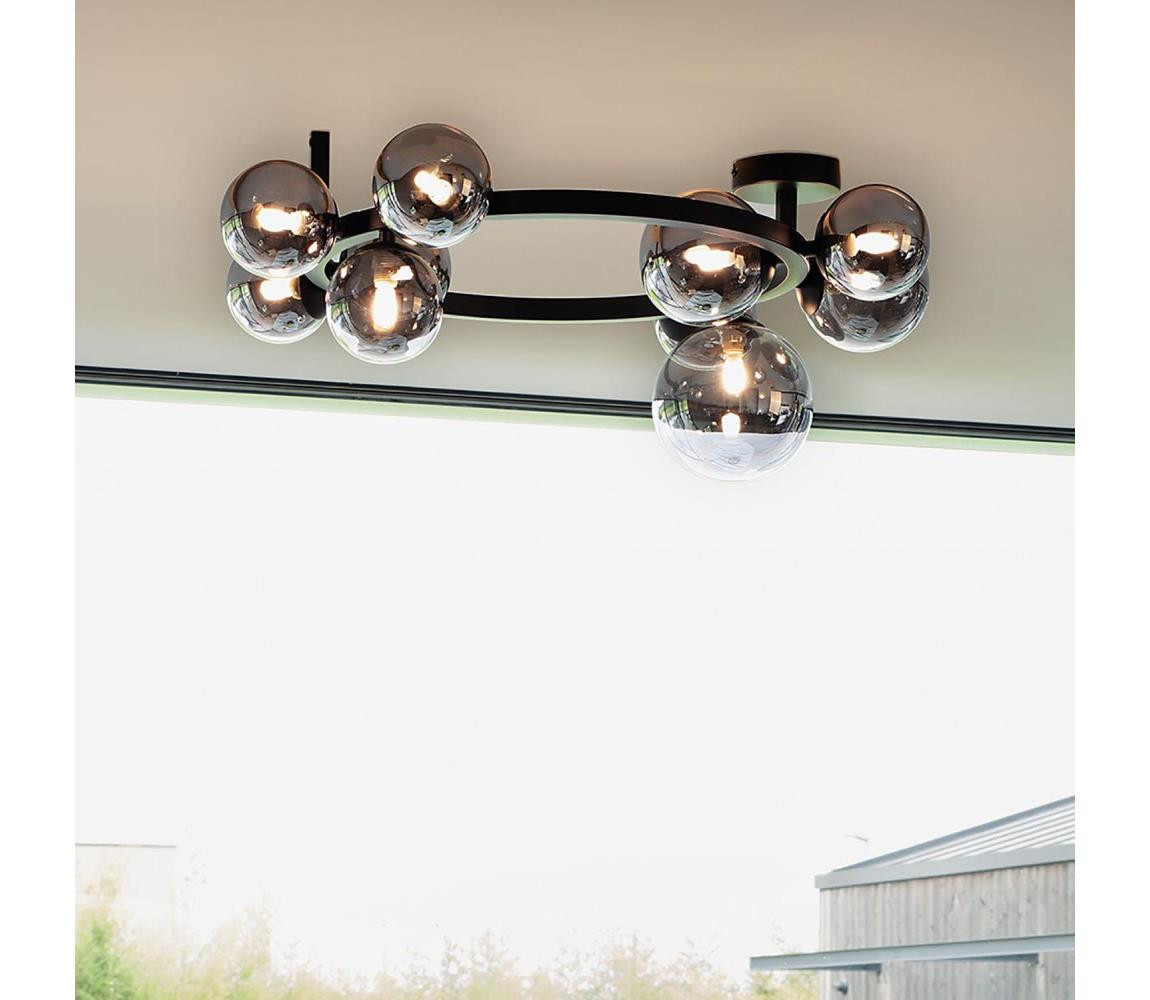 Ideal Lux Ideal Lux - LED Přisazený lustr PERLAGE 10xG9/3W/230V pr. 70 cm černá/kouřová